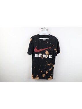 Vintage Y2K Nike Mens Small Travis Scott Center Big Swoosh Acid Wash T-Shirt